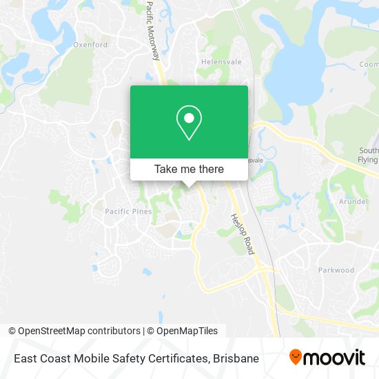East Coast Mobile Safety Certificates map