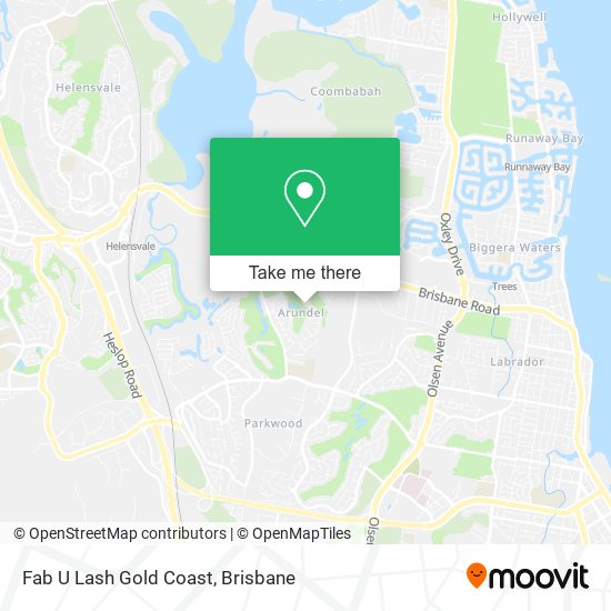 Fab U Lash Gold Coast map