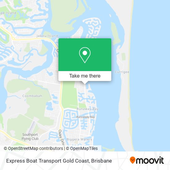 Express Boat Transport Gold Coast map