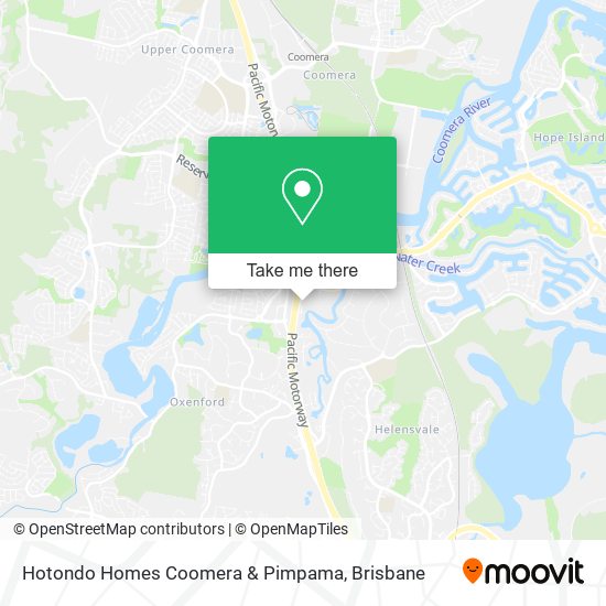 Hotondo Homes Coomera & Pimpama map