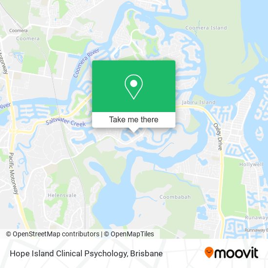 Hope Island Clinical Psychology map