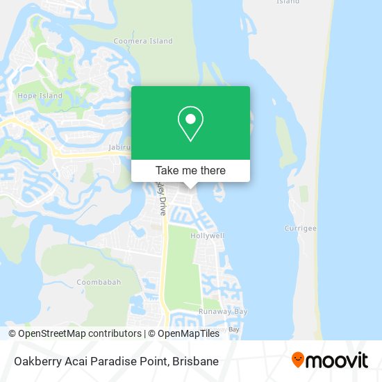 Oakberry Acai Paradise Point map