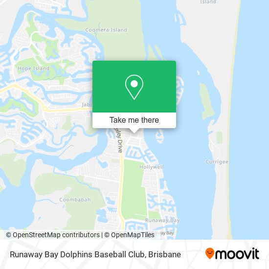 Runaway Bay Dolphins Baseball Club map