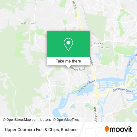 Upper Coomera Fish & Chips map