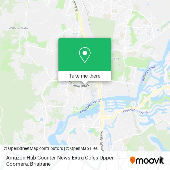 Amazon Hub Counter News Extra Coles Upper Coomera map