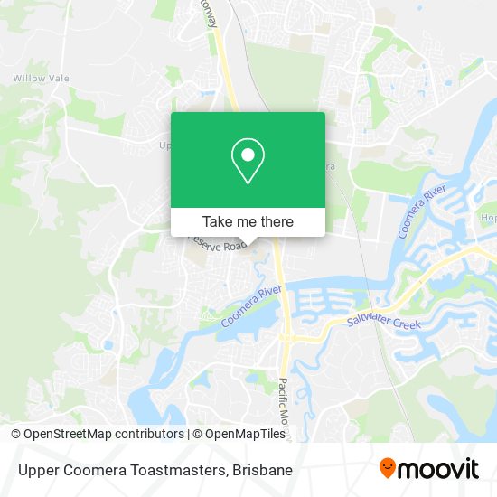 Upper Coomera Toastmasters map