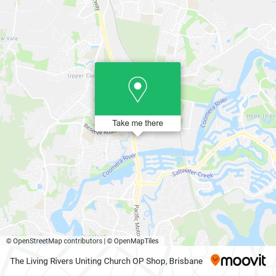 The Living Rivers Uniting Church OP Shop map