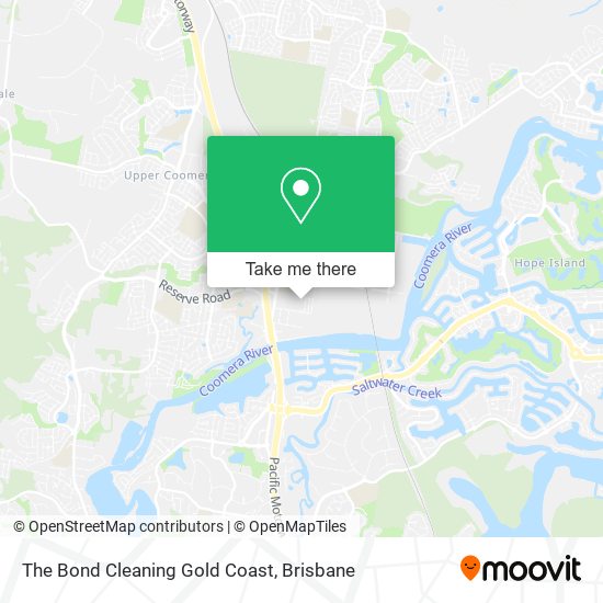 The Bond Cleaning Gold Coast map