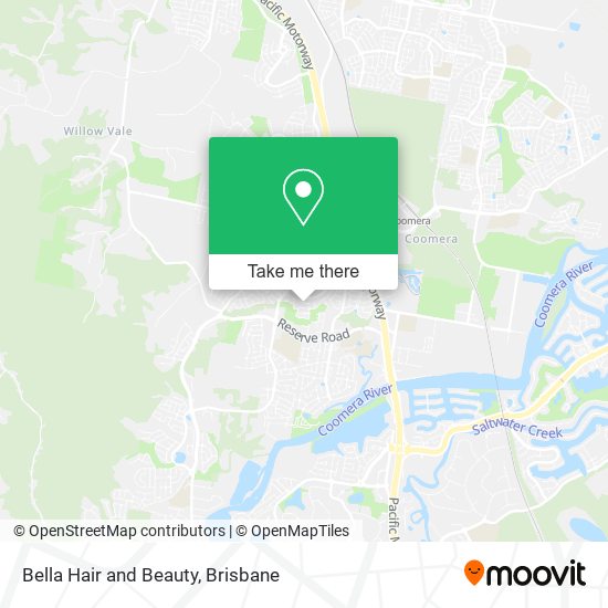 Bella Hair and Beauty map
