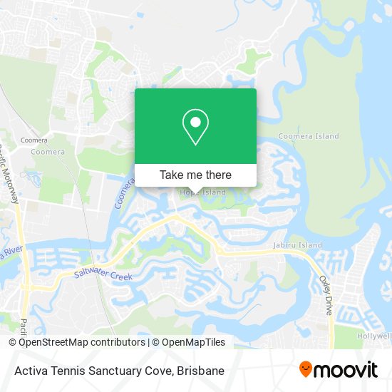 Activa Tennis Sanctuary Cove map