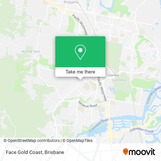 Face Gold Coast map