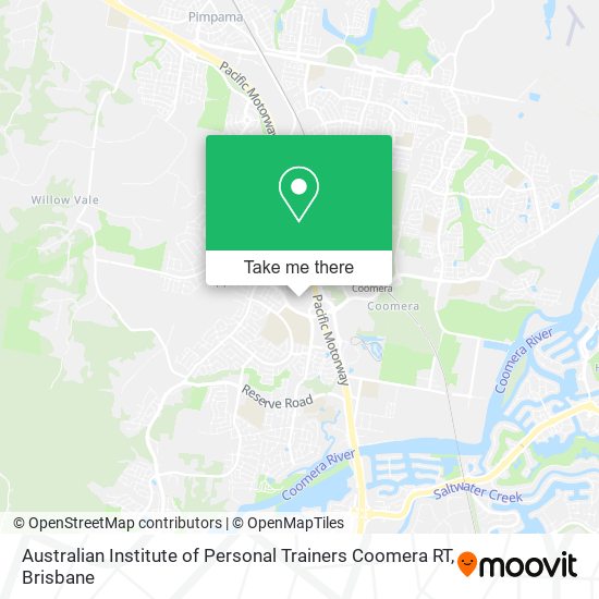 Australian Institute of Personal Trainers Coomera RT map