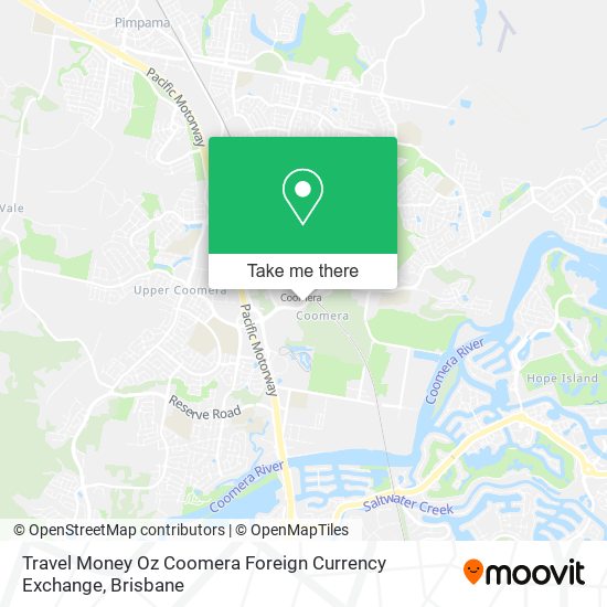 Travel Money Oz Coomera Foreign Currency Exchange map