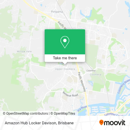 Mapa Amazon Hub Locker Davison
