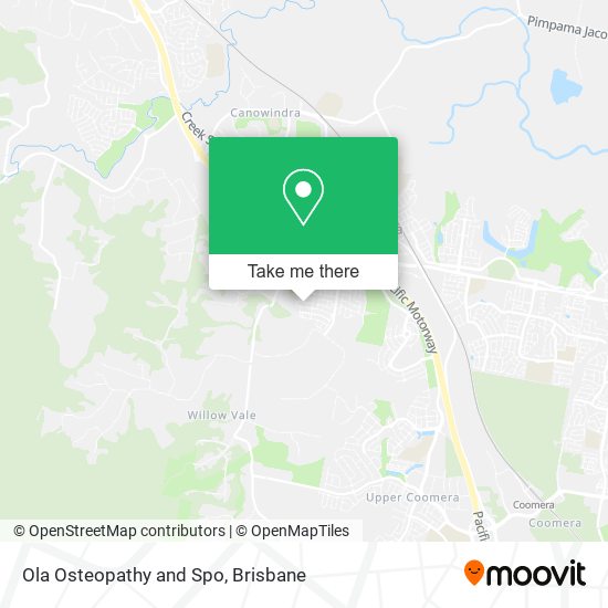 Ola Osteopathy and Spo map