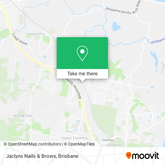 Jaclyns Nails & Brows map
