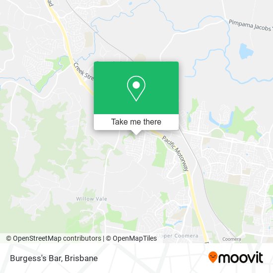 Burgess's Bar map