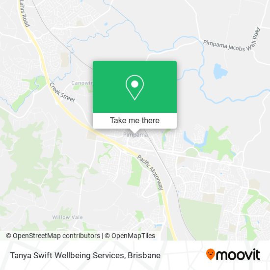 Tanya Swift Wellbeing Services map