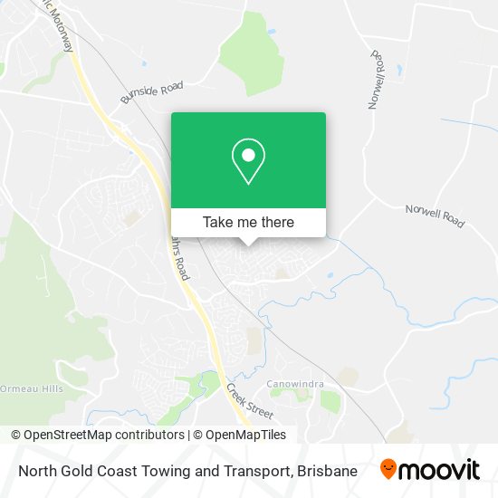 North Gold Coast Towing and Transport map