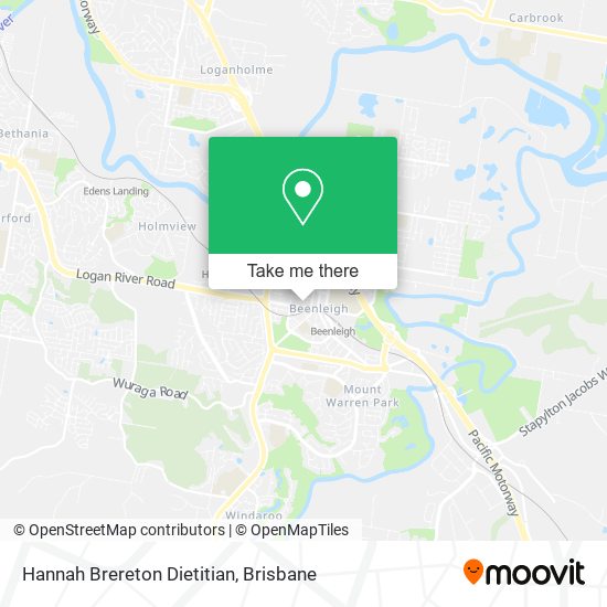 Hannah Brereton Dietitian map