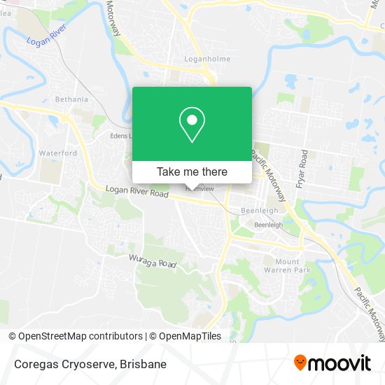 Coregas Cryoserve map