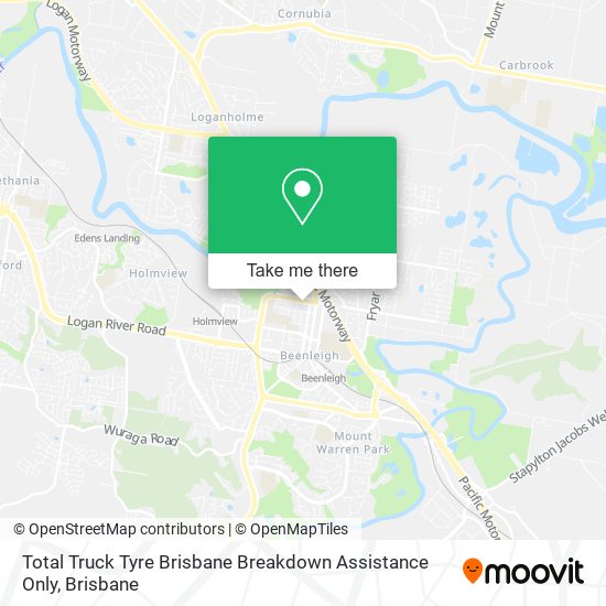 Total Truck Tyre Brisbane Breakdown Assistance Only map