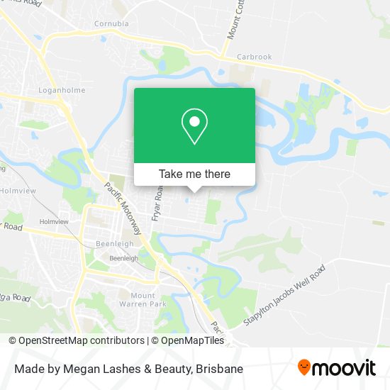 Made by Megan Lashes & Beauty map