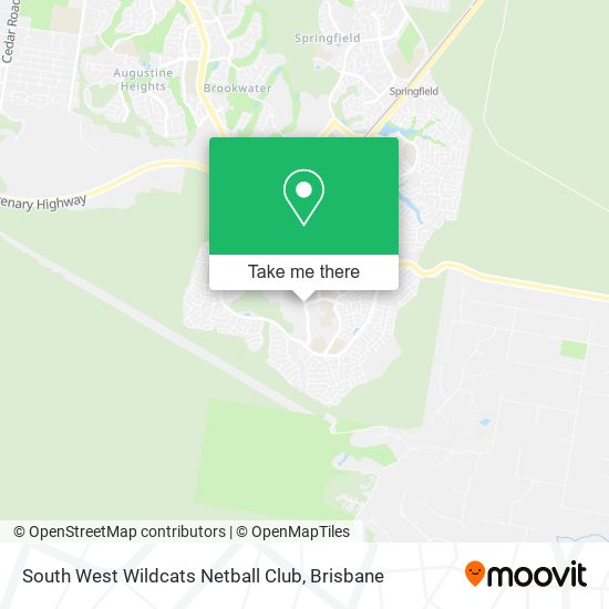 South West Wildcats Netball Club map