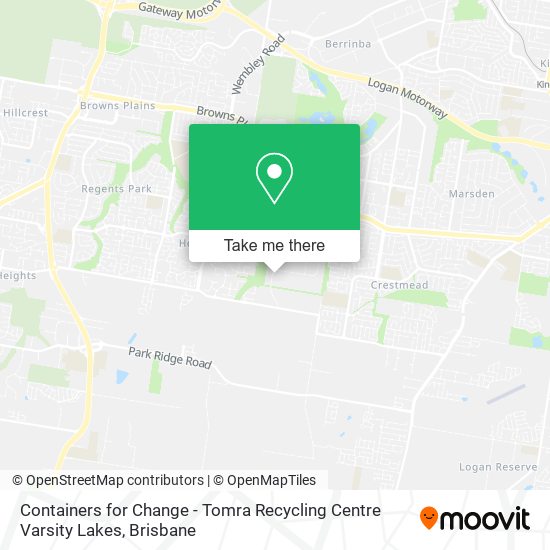 Mapa Containers for Change - Tomra Recycling Centre Varsity Lakes