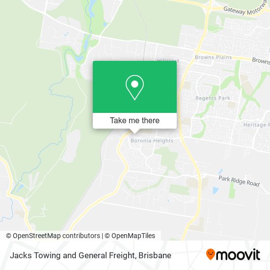 Jacks Towing and General Freight map