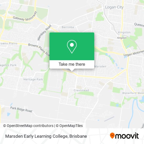 Marsden Early Learning College map