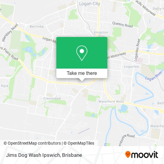 Jims Dog Wash Ipswich map