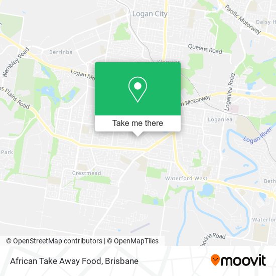 African Take Away Food map