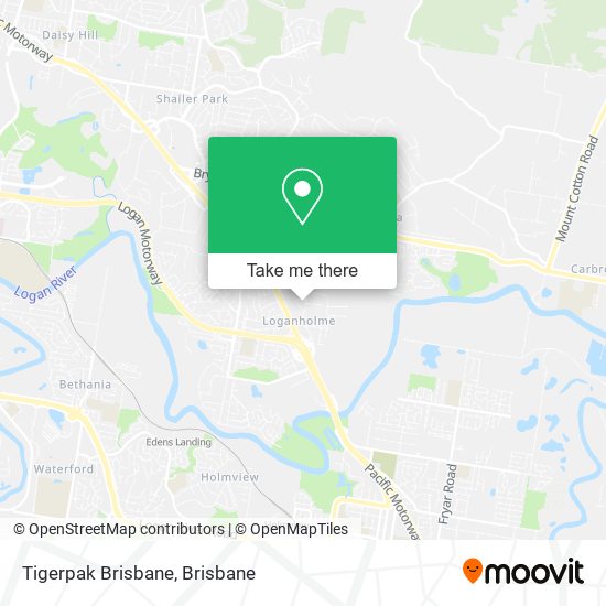 Tigerpak Brisbane map