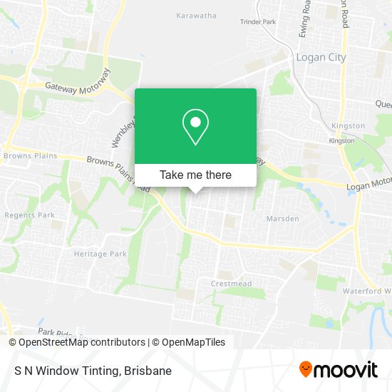 S N Window Tinting map