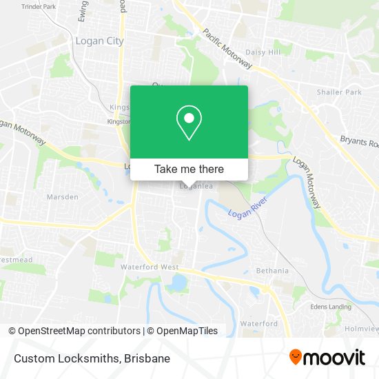 Custom Locksmiths map