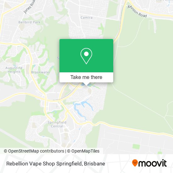 Rebellion Vape Shop Springfield map