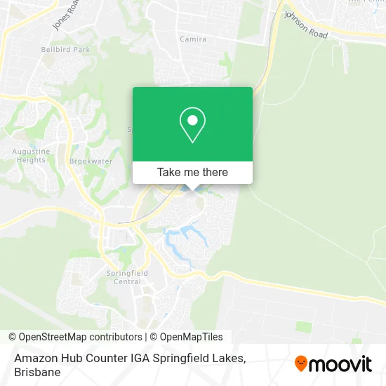 Mapa Amazon Hub Counter IGA Springfield Lakes