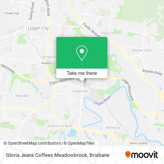 Gloria Jeans Coffees Meadowbrook map