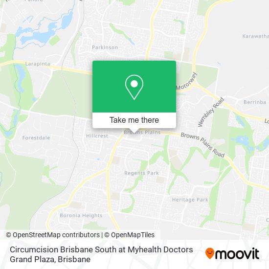 Circumcision Brisbane South at Myhealth Doctors Grand Plaza map