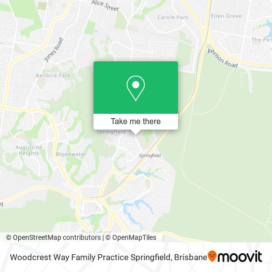 Mapa Woodcrest Way Family Practice Springfield