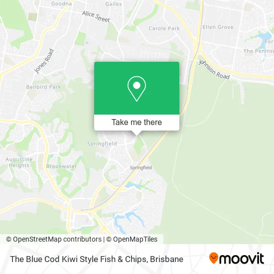 The Blue Cod Kiwi Style Fish & Chips map
