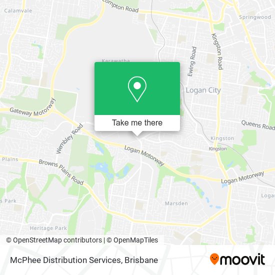 McPhee Distribution Services map