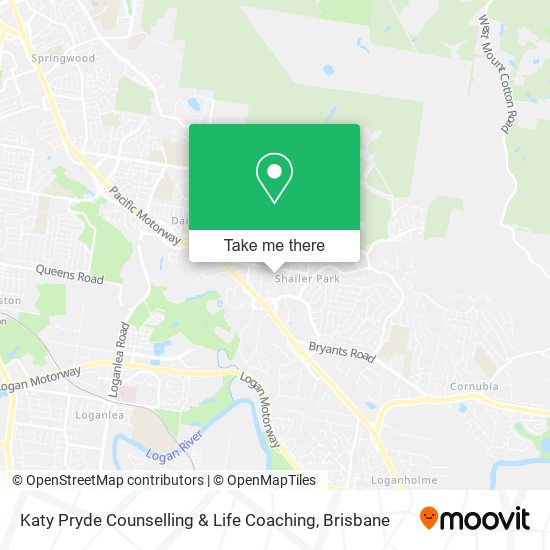 Katy Pryde Counselling & Life Coaching map