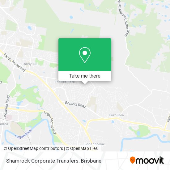 Shamrock Corporate Transfers map