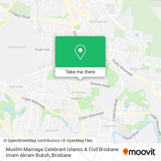 Muslim Marriage Celebrant Islamic & Civil Brisbane Imam Akram Buksh map