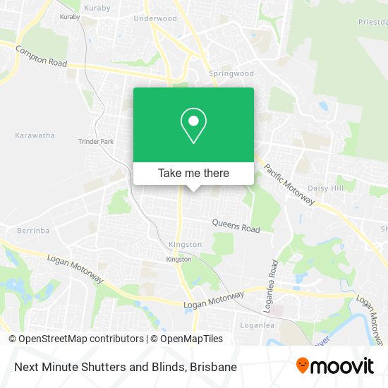 Next Minute Shutters and Blinds map