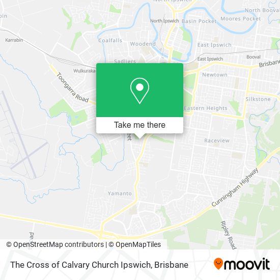 The Cross of Calvary Church Ipswich map