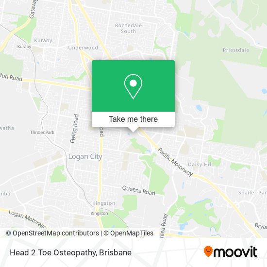 Head 2 Toe Osteopathy map