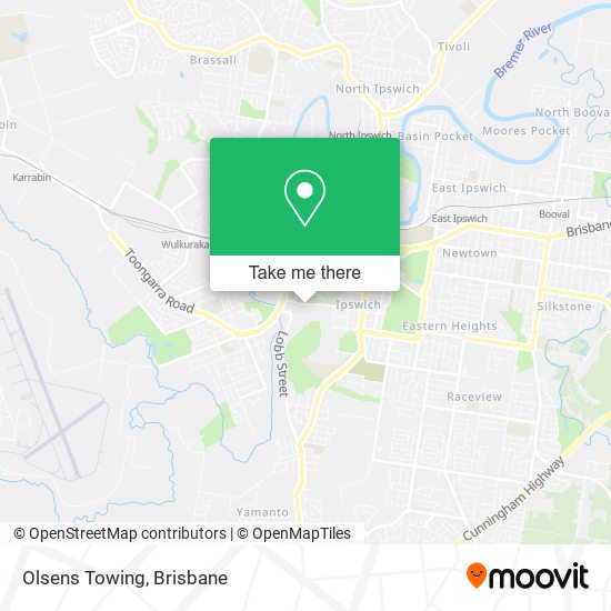 Olsens Towing map